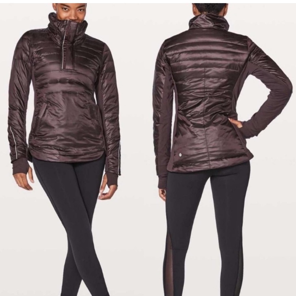 {Lululemon} Down For A Run Pullover II in Black Cherry - Women’s 6